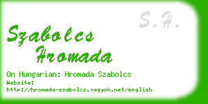 szabolcs hromada business card